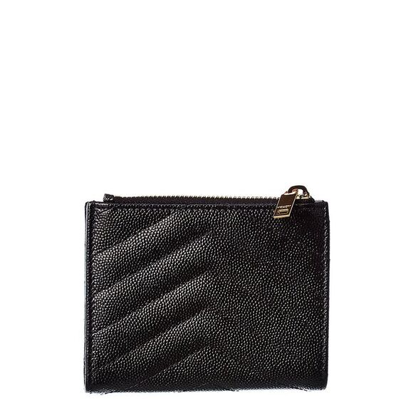 Saint Laurent Monogram Leather Card Holder - Picture 2 of 4